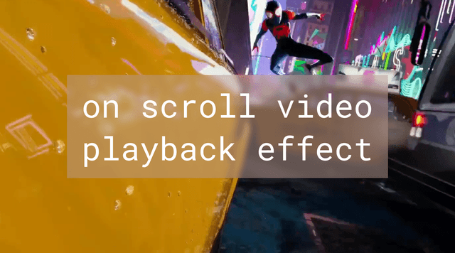 On scroll video playback effect